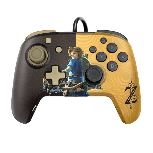 PDP 500-134-NA-C6LI-1 Gaming Faceoff Deluxe+ Wired Switch Pro Controller, Gold/Black - Open Box