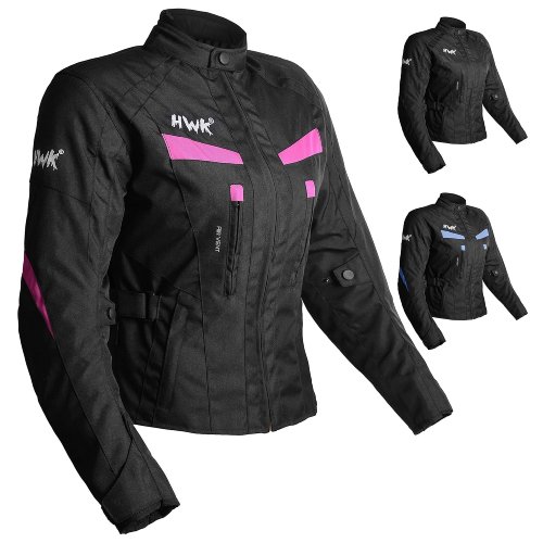 Hawk Sports Motorcycle Jacket For Women (Stunt) - (Black, 2XL) - #301
