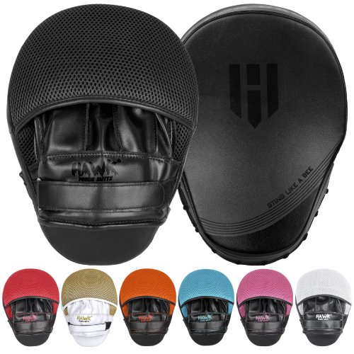 Hawk Sports Punching Mitts - Red, Black