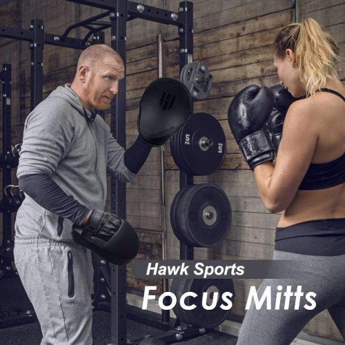 Hawk Sports Punching Mitts - Red, Black - Image 2