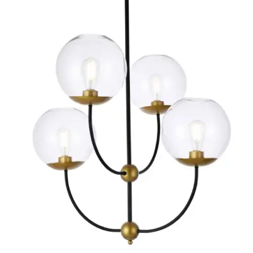 Elegant Lighting Lennon 4 Light 31.50 inch Pendant (Good) - F170