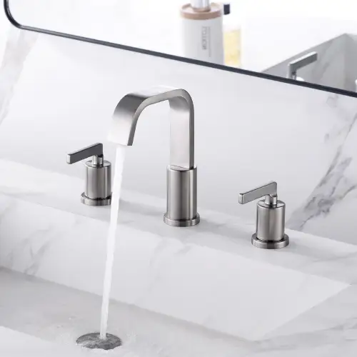 Contemporary 8 in. Widespread 2-Handle Bathroom Faucet (Good) - F178 - Image 4