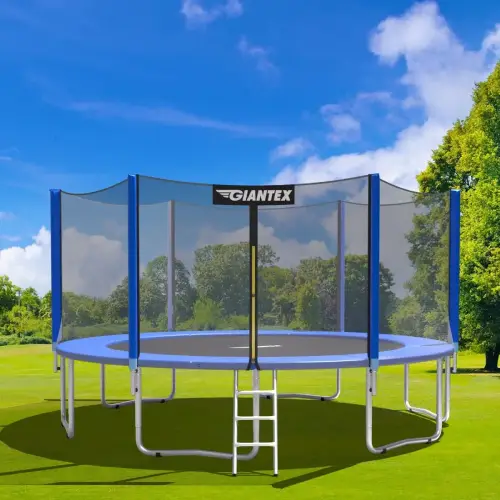 10FT Waterproof Safety Trampoline Bounce Frame Spring Cover, Navy - C06