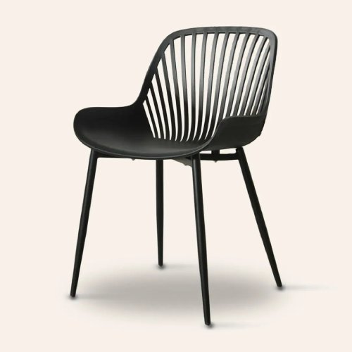 DANIELLA Plastic Dining Chair (Black) - NEW - Image 3