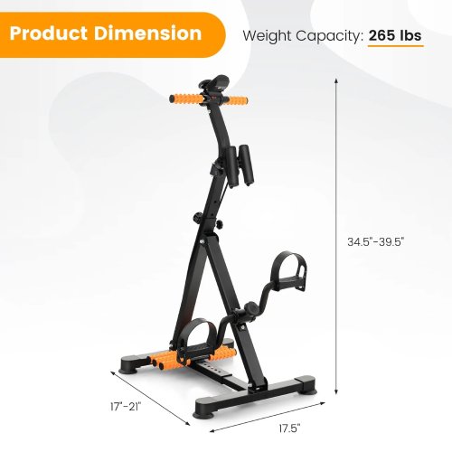 GYMAX Pedal Exercise Bike for Seniors with LCD Monitor (New) - F115 - Image 8