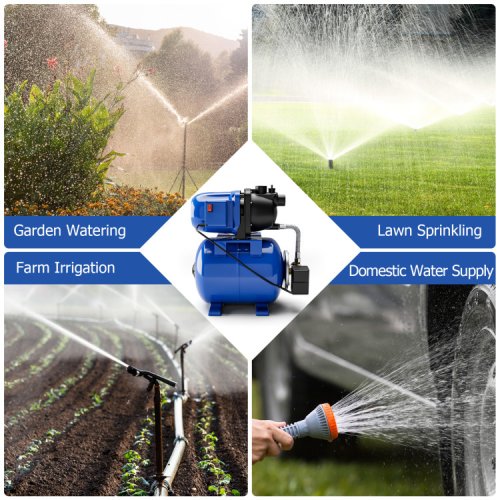 1200 W Garden Water Pump Shallow Well Pressurized Irrigation, Blue (Like New) - F116 - Image 3