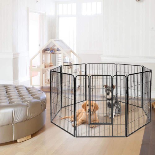 Giantex 8 Metal Panel Heavy Duty Pet Playpen Dog Fence with Door (Like New) - F150