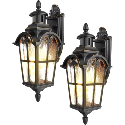 DEWENWILS Motion Sensor Outdoor 2-Pack Roman Vintage Wall Lights (Like New) - F200