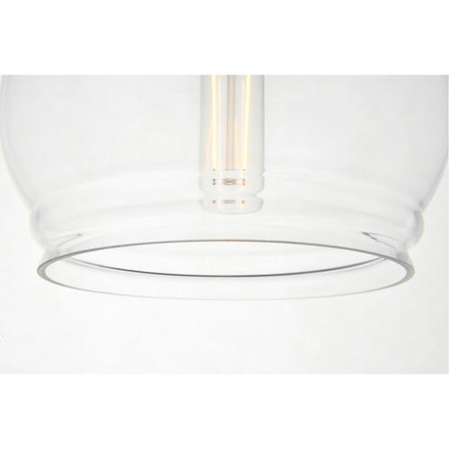 Living District LD2252BK Kenna 1 Light Pendant Ceiling Light with Clear Glass, Black (Like New) - F277 - Image 2
