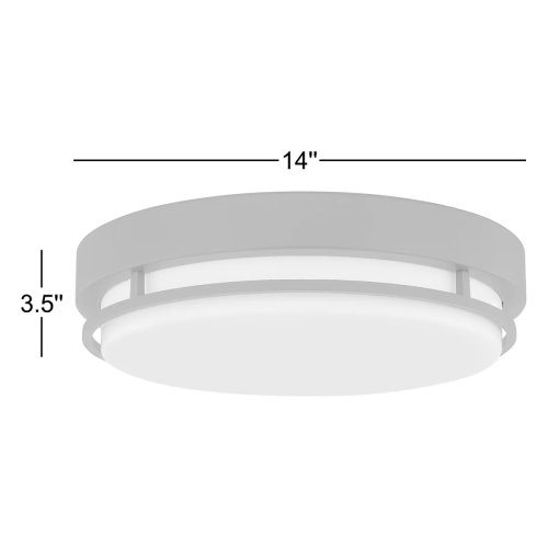 Wade Logan LED Flush Mount, White (Like New) - F281 - Image 3