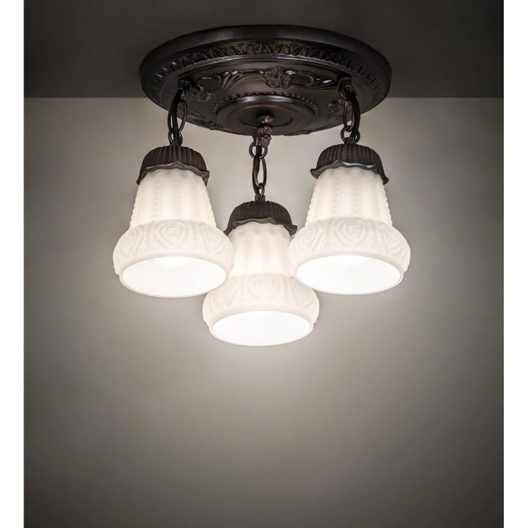 Mcalexander Glass Semi Flush Mount (Good) - F310
