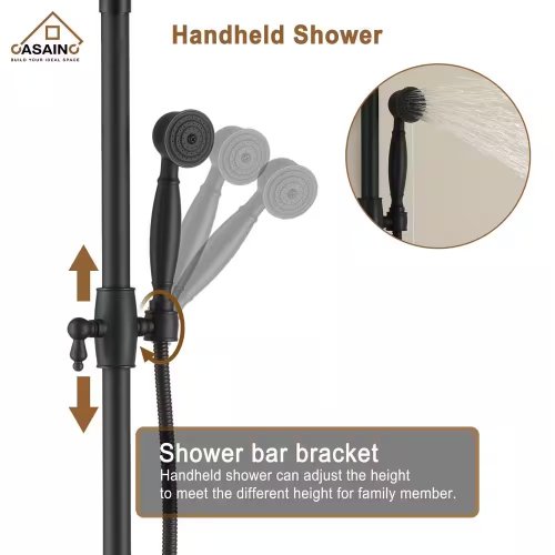 CASAINC Matte Black 10-in Rainfall Built-In Shower System (Like New) - F320 - Image 4