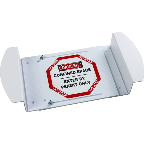 Brady 47196 "Confined Space Enter by Permit Only" Sign, Black/Red on White (Like New) - F323