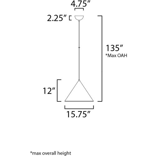 Abyss LED 15.75 inch Matte White Single Pendant Ceiling Light, White (Good) - F61 - Image 2