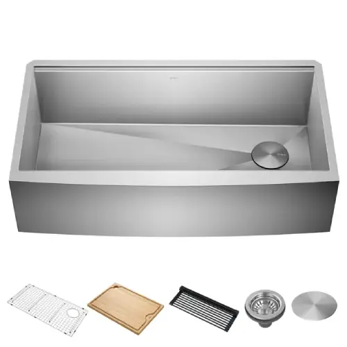 Kraus Kore Workstation 36-Inch Farmhouse Sink, KWF210-36 (Like New) - F7
