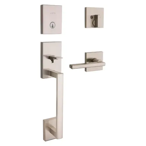 Weiser Satin Nickel San Clemente Front Door Lock and Handle Set (New) - F71 - Image 3