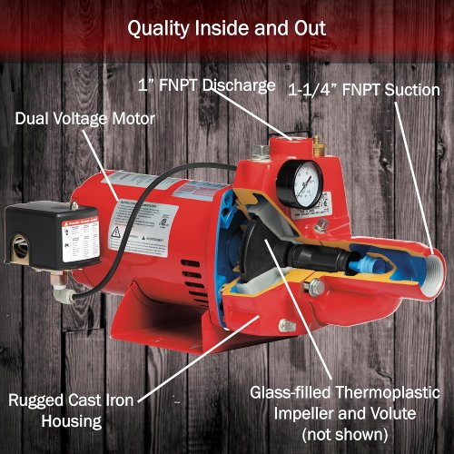 Red Lion RJC-100 1 HP Premium Convertible Jet Pump (New) - F78 - Image 6