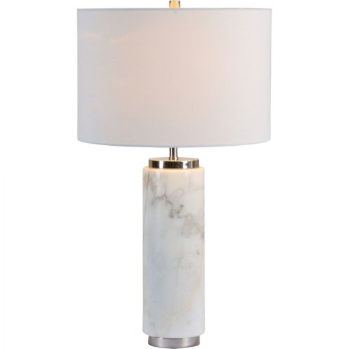 Renwil Heathcroft LPT869 White Marble 100W Table Lamp (New) - F82 - Image 3