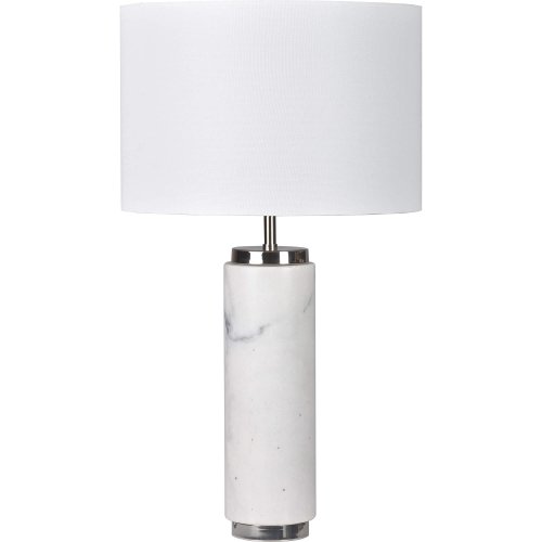 Renwil Heathcroft LPT869 White Marble 100W Table Lamp (New) - F82 - Image 2