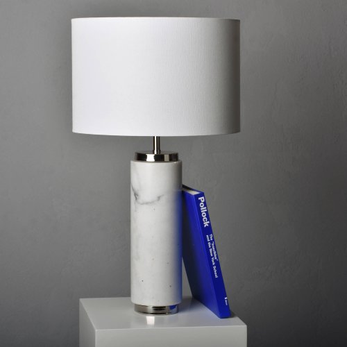 Renwil Heathcroft LPT869 White Marble 100W Table Lamp (New) - F82