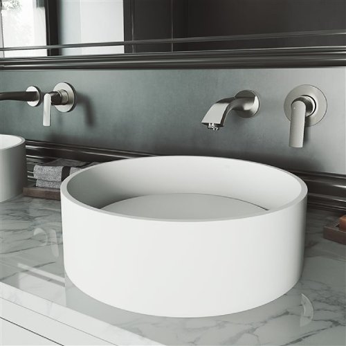 VIGO Anvil Matte Stone™ Vessel Bathroom Sink, (Like New) - F83 - Image 5