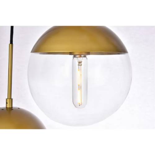 Eclipse 5-Light 18-Inch Brass Pendant Ceiling Light (Used-Good) - F276 - Image 5