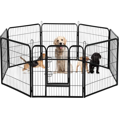 BestPet 8 Metal Panel Heavy Duty Pet Playpen Dog Fence with Door (Like New) - F207