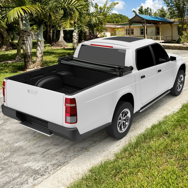 Costway 6.5ft Soft Quad-Fold Tonneau Cover for 15-23 Ford F150 Standard Short Bed (Like New) - F351