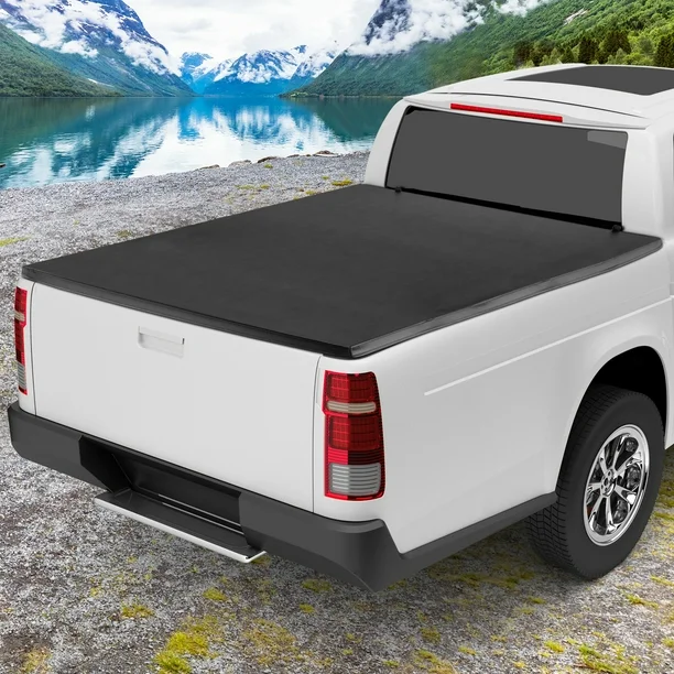 Costway 6.5ft Soft Quad-Fold Tonneau Cover for 15-23 Ford F150 Standard Short Bed (Like New) - F351 - Image 5