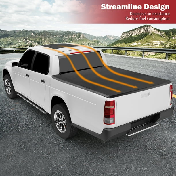 Costway 6.5ft Soft Quad-Fold Tonneau Cover for 15-23 Ford F150 Standard Short Bed (Like New) - F351 - Image 6