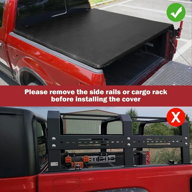 Costway 6.5ft Soft Quad-Fold Tonneau Cover for 15-23 Ford F150 Standard Short Bed (Like New) - F351 - Image 8