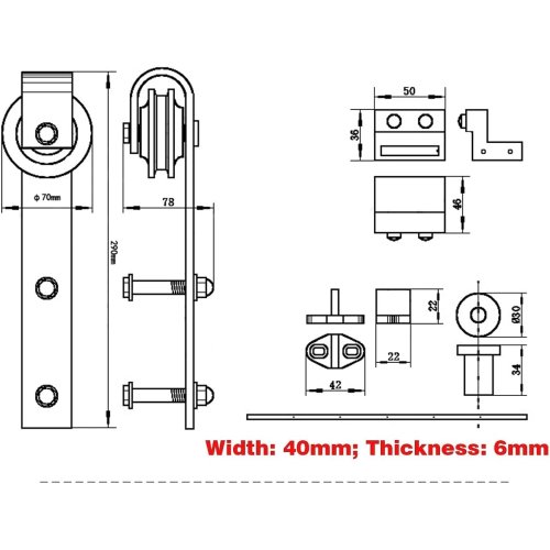 Sliding Door Installation Kit, White (Like New) - F356 - Image 6