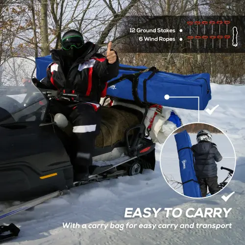 Outsunny 8-Person Pop-up Portable Ice Fishing Tent with Ventilation Windows and Carrying Bag-22℉ (Like New) - F360 - Image 6