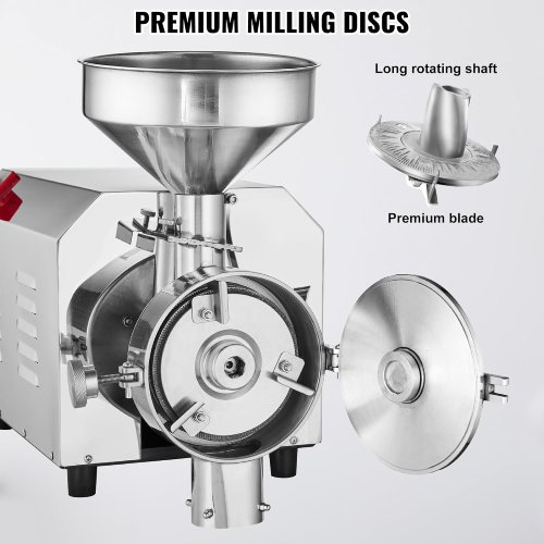 VEVOR 2200W Commercial Grinder – Heavy-Duty Grain & Spice Mill, 50kg/h (New) - F367 - Image 2