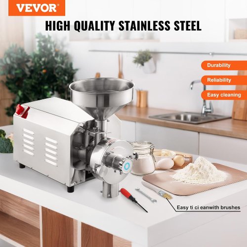 VEVOR 2200W Commercial Grinder – Heavy-Duty Grain & Spice Mill, 50kg/h (New) - F367 - Image 4