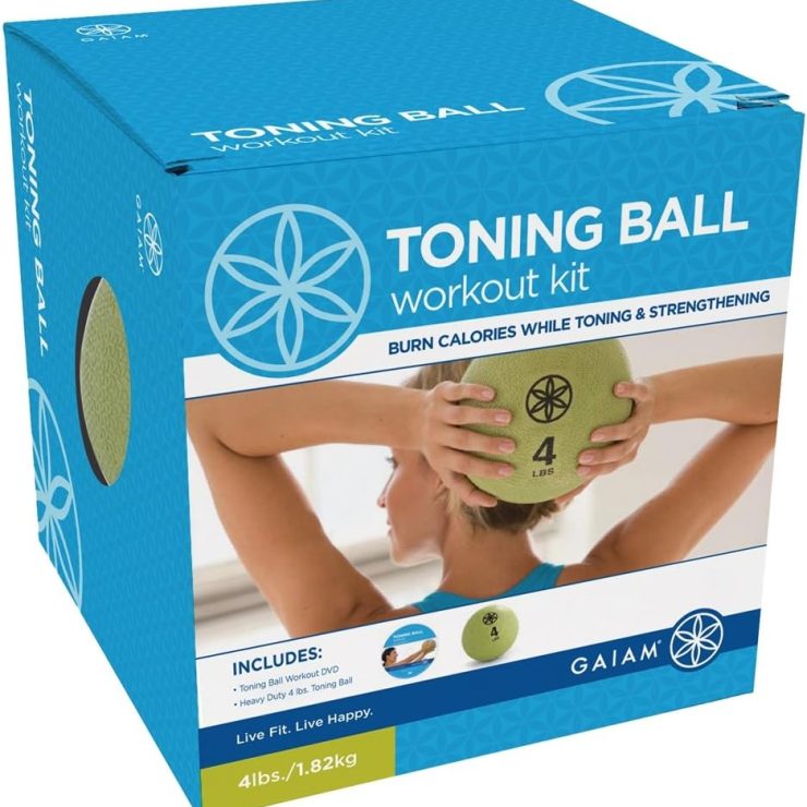 Gaiam Toning Ball Workout Kit (Includes: 4Lb Medicine Ball & Dvd)