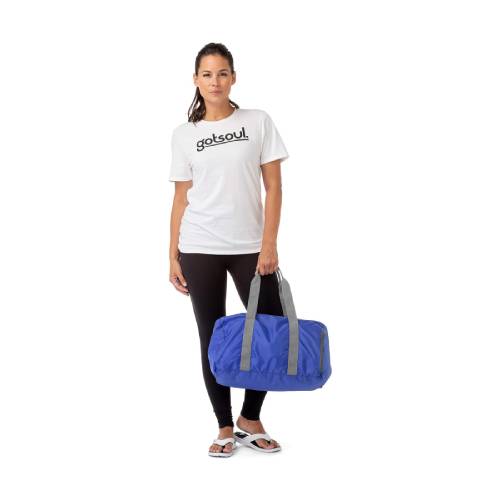 Foldable Unisex Sports/Travel Duffel Bag, Blue - Image 3