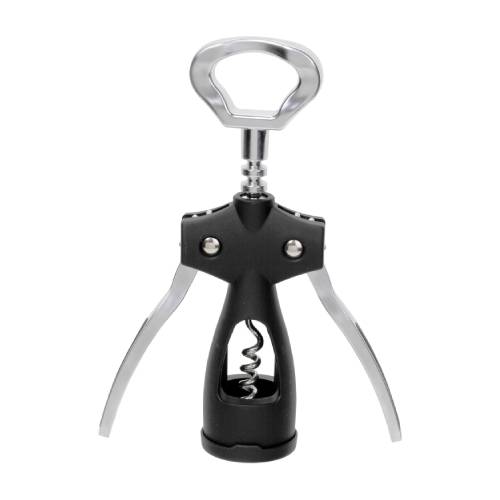 Craft Kitchen Heavy Duty Wing Corkscrew, Black Body, Stainless Steel Satin Finish