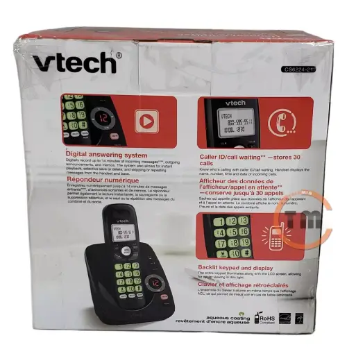 VTech CS6224-21 DECT 6.0 Cordless Phone - 2 Handsets - Image 2