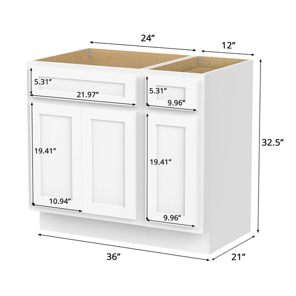 Vanity Art Bath Vanity Cabinet CVD 12-1 Kit (Like New) - F27 - Image 2