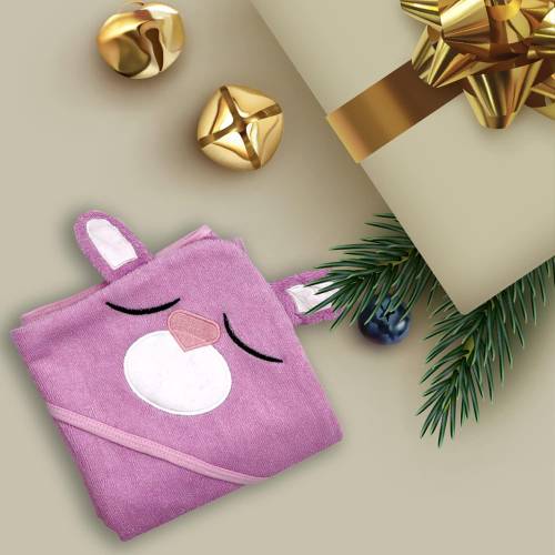 Organic Bamboo Hooded Baby Towel by Liname - Extra Large (Rabbit) - Image 2