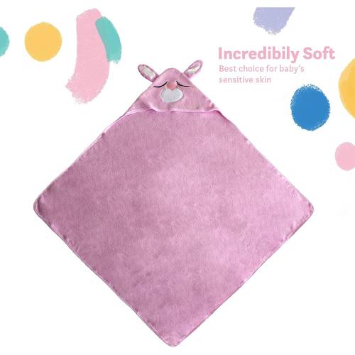 Organic Bamboo Hooded Baby Towel by Liname - Extra Large (Rabbit) - Image 4