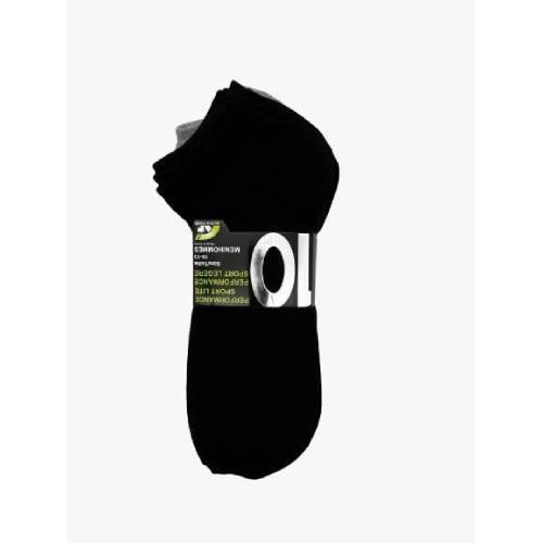 Men's Performance Sport Lite Athletic Socks, 10 Pair (Grey & Black) - Image 3