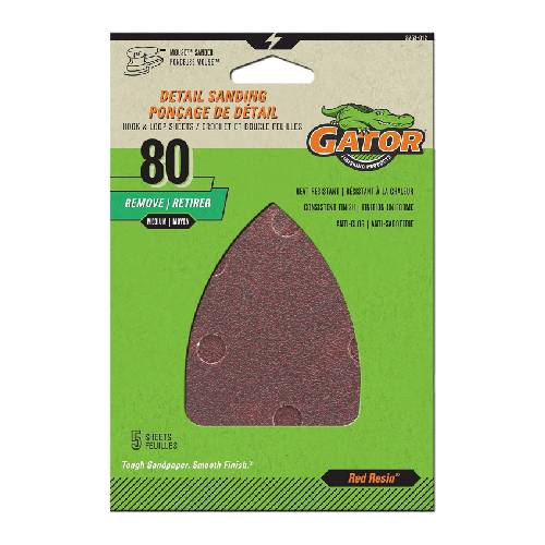 Gator Red Resin Mouse Detail Sheets, 80 Grit