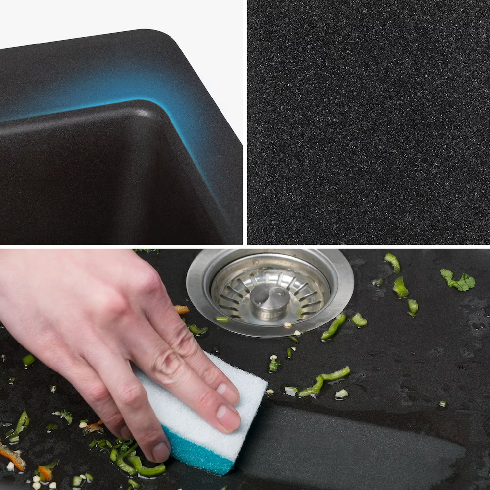 Kraus Undermount Granite Composite 32" Single Basin Kitchen Sink Kit in Black (Like New) - F47 - Image 2