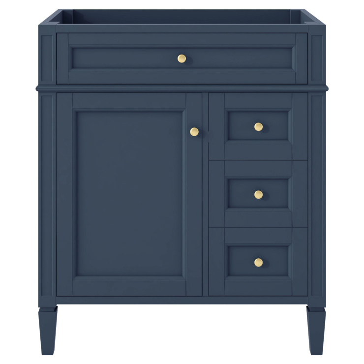 Wateday 30'' Bathroom Marble Vanity Sink, Modern Bathroom Storage Cabinet with 2 Drawers and a Tip-out Drawer (Like New) - F39