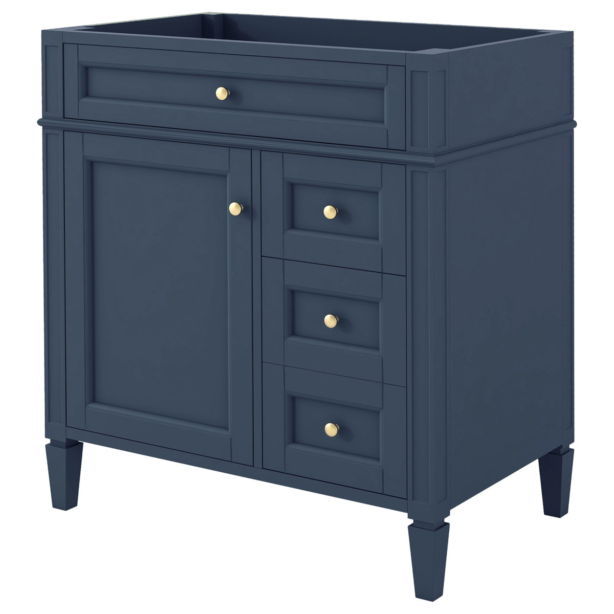 Wateday 30'' Bathroom Marble Vanity Sink, Modern Bathroom Storage Cabinet with 2 Drawers and a Tip-out Drawer (Like New) - F39 - Image 4