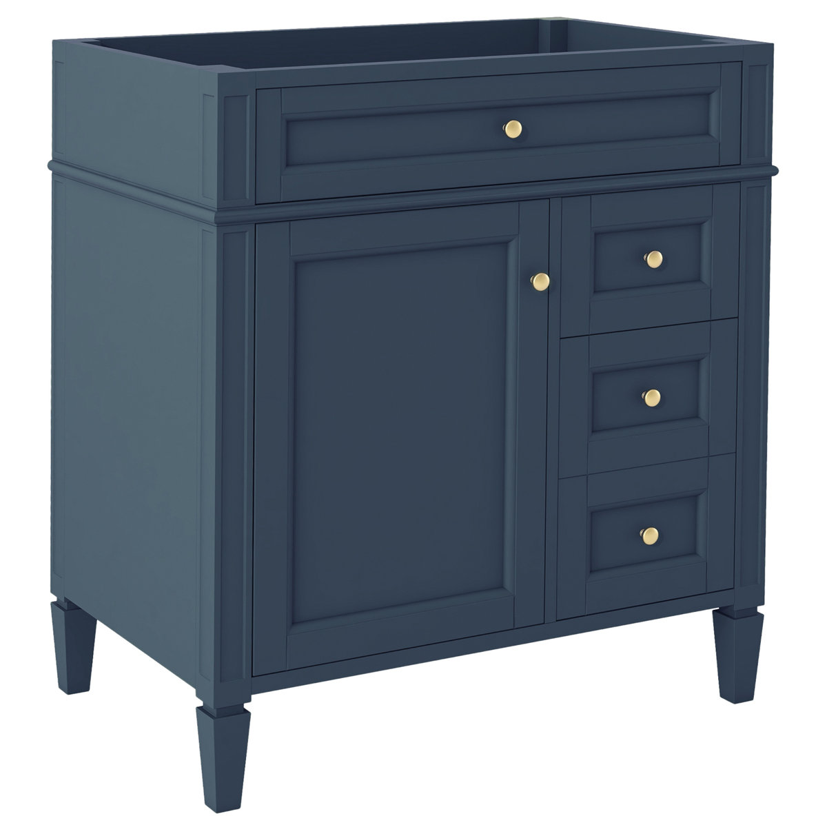 Wateday 30'' Bathroom Marble Vanity Sink, Modern Bathroom Storage Cabinet with 2 Drawers and a Tip-out Drawer (Like New) - F39 - Image 5