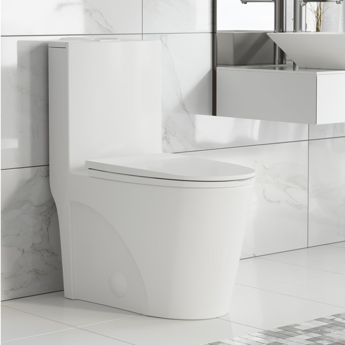 Swiss Madison St. Tropez One Piece Elongated Toilet Dual Vortex Flush 1.1/1.6 gpf (Like New) - F64