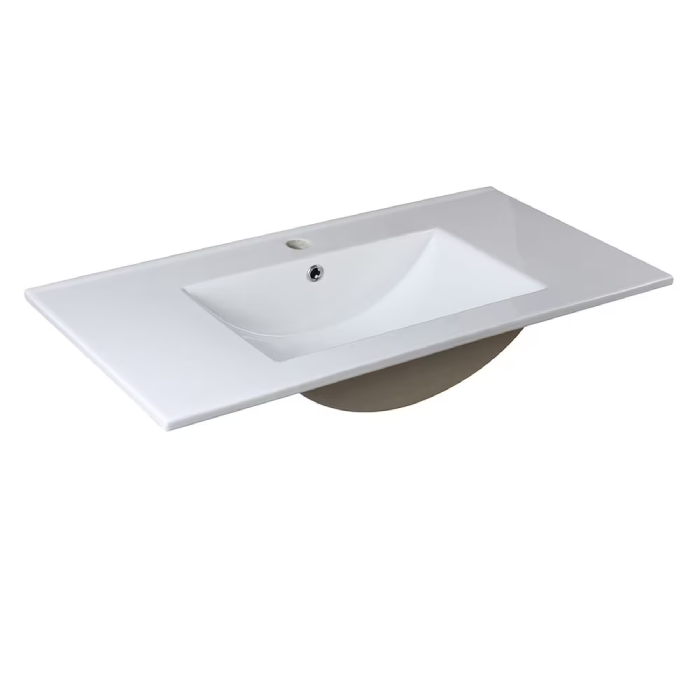 Fresca Torino 36" Ceramic Single Integrated Basin Vanity Top in White (Like New) - F41 - Image 3